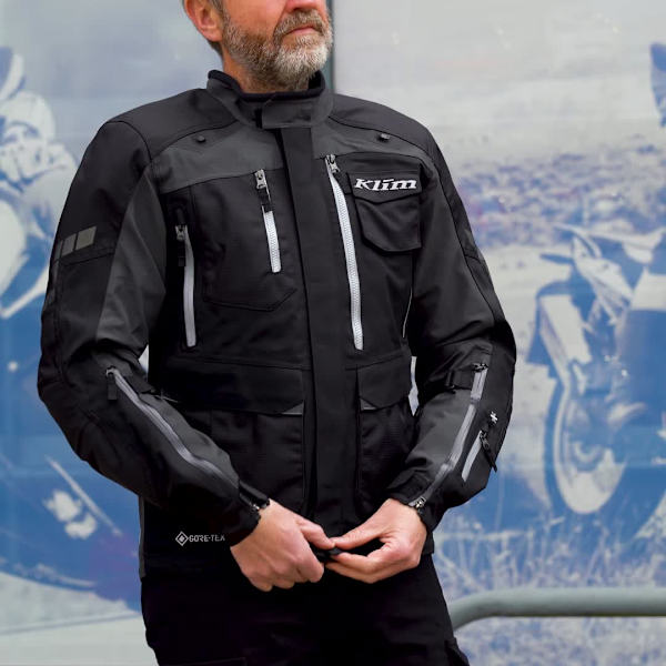 Klim Carlsbad V3 Gore-Tex CE Textile Jacket - Stealth Black - FREE